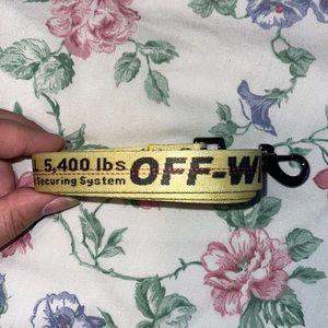 “Inspired” OffWhite Dog Leash in Black and Yellow